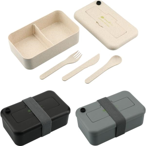 Bamboo Fiber Lunch Box with Utensils